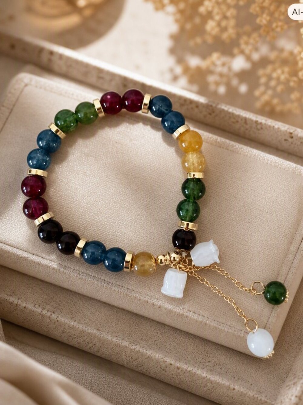 Beaded Stone Bracelet NWOT